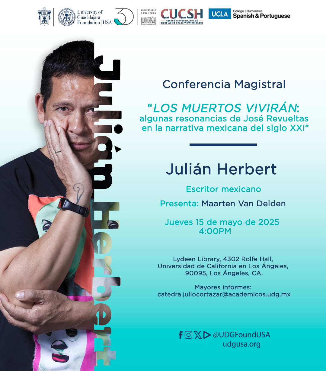 Obra literaria de José Revueltas será analizada por el escritor Julián Herbert